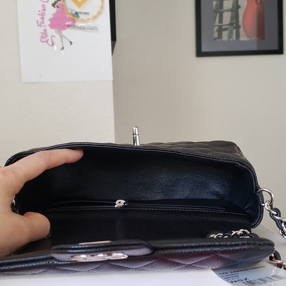Chanel classic mini black caviar silver hardware bag - Picture 6 of 12